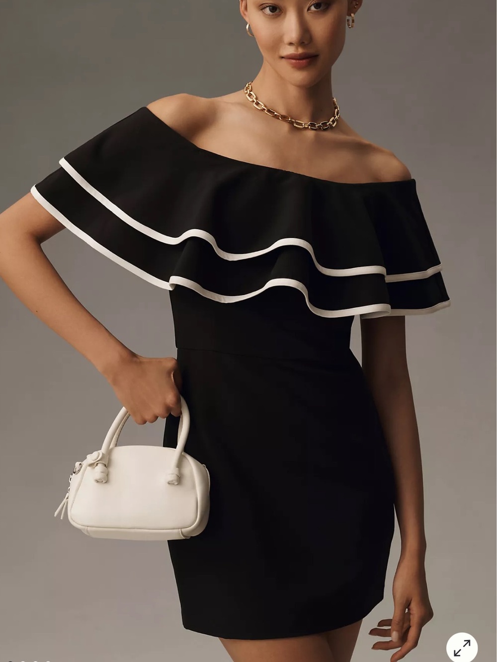 Endless Rose Off-The-Shoulder Ruffle Mini Dress
